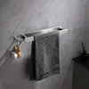 Barra de toalla de acero inoxidable para baño sin perforaciones de nueva importación transfronteriza con gancho, toallero vertical de una sola barra montado en la pared del baño