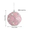 Novo conjunto de enfeites de bola de Natal com lantejoulas de 7 cm, decoração de atmosfera natalina, pingente de bola de espuma perolada para árvore de Natal