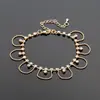Deseo cadena caliente multicapa simple ola tobillera Playa playa playa llena de diamante diamante joyería A023