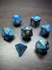 Juego de Dados Poliedros D&D con Patrón de Mármol, Color Mixto Transparente D4D6D8D10D12D20 Caras, Coc, Juego de Mesa, Juego de Siete Piezas