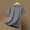 Atacado do Fabricante Novo Verão Seda de Gelo Manga Curta Masculina Respirável Esportiva Manga Curta Camiseta Masculina Casual Secagem Rápida Manga Curta Camiseta Masculina
