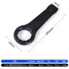 Llave de impacto de alta resistencia negra con mango recto, de una cabeza, llave de flor de ciruelo grande, 65 engrosada, 36 impacto de martillo, 38 impacto, 90 tamaño grande, 95