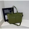 2025 Nuevo Bolso Tote de Gran Capacidad Diseño Nicho para Mujer para Ir al Trabajo Doble Bolsillo Bolso de Lona Casual Casual Bandolera