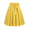 Ropa europea y americana para mujer más vendida de Amazon: falda vintage estilo Hepburn con dobladillo amplio y cinturón para atar