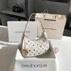 Nicho de Dropshipping Bolsa Colorida Bordada em Forma de Lua Crescente Moda Verão 2026 Bolsa de Ombro Transversal de Luxo Atacado