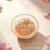 Nuevo Bol Imitación Cristal con Patrón Azul y Blanco, Tofu Fermentado, Chile, Sopa de Pollo con Ginseng Coreano, Comida Realista, Juguete de Imán de Nevera Grande de Lujo