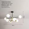 Lustre de sala de estar nórdico moderno minimalista celebridade da internet quarto sala de jantar personalidade criativa estudo luz de luxo molecular feijão mágico lâmpadas