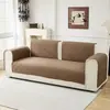 Capa de Almofada de Sofá Cor Sólida Simples com Padrão de Onda Ultrassônica, Capa de Almofada de Assento de Sofá de Peça Única Fixa Antiderrapante