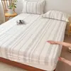 Sábana Bajera de Algodón Puro Pieza Única Cubierta de Cama 100% Algodón 2026 Estilo Nuevo Sábana de Cama Antideslizante Totalmente Cerrada Protector de Colchón Simmons