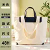 Bolsa de lona de mão em couro, feita sob medida, de alta qualidade, design patchwork, grande capacidade, lisa, adequada para viagens, publicidade e fins promocionais corporativos