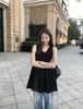 Estilo Blogger INS Estilo Coreano Elegante Gentil Simples Sem Mangas Fofo Redutor de Idade Versátil Vestido Verão Feminino Nova Chegada
