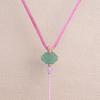Joyería ajustable de cadena para suéter colgante de jade para el cuello Cristal cera de abeja ágata colgante cadena clavicular suministro multicolor