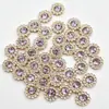 Venda Direta de Fábrica de Joias, Base de Flor Girassol, Flores Redondas de Strass em Camada Dupla, Acessórios de Laço DIY para Sapatos, Bolsas e Roupas