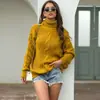 Novo Suéter de Malha Estilo College Outono/Inverno 2026 para Mulheres, Suéter Pulôver de Gola Alta Grosso com Tranças Mais Vendido da Amazon para Mulheres