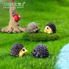Figura miniatura de erizo para microjardinería, accesorios de decoración DIY, paisajismo en botella ecológica, pequeños adornos de resina