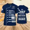 AliExpress transfronteiriço camiseta masculina de manga curta personalidade chef restaurante impressão 3D casual solta manga curta venda direta da fábrica