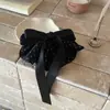 Pinza de Resorte de Cinta con Lazo de Lunares Dulces Estilo Coreano Pinza Banana Pasador Accesorio para el Cabello para Mujeres