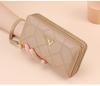 Billetera de Nuevo Estilo para Mujer Cremallera Doble Capa Gran Capacidad Monedero para Mujer Bolsa para Teléfono Móvil para Mujer Bolso Clutch Multiusos Bolsa de Muñeca de Moda