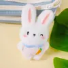 Boneca Coelho de Pelúcia Desenho Animado Fofa Acessórios Original Macia Fofa Corpo Inteiro Menina Coelho Bolsa de Coração Broche Boneca