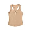 Chaleco sexy sin mangas con cuello en V básico y botones múltiples para mujer, estilo americano, elegante, para sesión de fotos callejeras, color liso, moderno