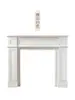 Gabinete Decorativo de Chimenea de Madera Maciza Estilo Francés Vintage, Estante de Chimenea Falsa Blanco y Negro Estilo Europeo y Americano, Accesorio para Fotografía de Alojamiento
