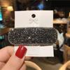 Grampo de Cabelo com Strass Coreano Presilha Lateral Clipe Bb de Celebridade da Internet para Mulheres, Grampo de Cabelo Simples para Fios Soltos, Acessório de Cabelo para Mulheres, Franja Moda Versátil