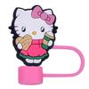 Gato Lindo 10mm Lindo Dibujo Animado Moda Tapa para Popote PVC Universal a Prueba de Polvo Tapa para Popote Decorativa para Fiesta en stock
