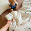 Juego de Cuatro Piezas de Gasa de Algodón de Doble Capa Grado Materno e Infantil, Funda de Edredón de Gasa de Algodón Puro, Sábana de Algodón Puro Juego de Tres Piezas para Dormitorio