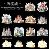 Paquete de Pegatinas para Mascotas Yanji Serie Casa de Ensueño Tema Castillo Materiales de Decoración para Diario 20 Hojas en 6 Diseños