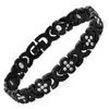 Pulsera magnética de moda europea y americana, superventas transfronteriza, lujo ligero, trébol de la suerte, aleación con incrustaciones de diamante, pulsera de joyería magnética de una sola fila para mujer