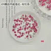 Zircônio chanfrado 5A cor vermelho rosa para arte de unhas, diamante K9 super brilhante, diamante de formato irregular com base plana, tira longa para unhas postiças, acessórios de decoração de unhas