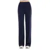 Calça de yoga casual perna reta, tamanho M (quadril), para mulheres, cintura alta, controle de barriga, levanta bumbum, com bolsos, elástica, para esportes e fitness, calça tubarão