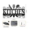 Nuevo Colgante Decorativo de Metal para Pared de Cocina Amazon Silueta Arte Cocina Logo Utensilios de Cocina Hierro Restaurante Colgante