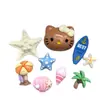 Accesorios de resina de estrella de mar y concha de la serie Oceánica para fundas de teléfono DIY, dijes para zapatos, decoraciones para zapatos, pinzas para el cabello y accesorios para el cabello