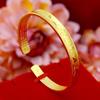 Pulseira feminina mantra de seis palavras banhada a ouro em latão ouro de areia do Vietnã jateada Sutra do Coração pulseira aberta joia mesmo estilo
