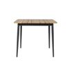 Mesa y silla nórdicas para exterior, terraza, patio de madera anticorrosión, jardín exterior, protector solar impermeable, mesa de comedor y silla de placa de roca de madera maciza