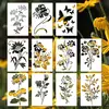 Suministro exclusivo transfronterizo de plantillas de flor sombra para plantillas de pintura con óleo pastel de pétalos de flor para niños