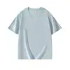 Camiseta Masculina 220g 21s Gola Redonda Manga Curta Ombro Regular Algodão Puro Cor Sólida Roupa de Trabalho Camisa Publicitária Logo para Impressão Personalizada