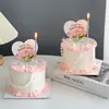 2026 Feliz Dia dos Namorados Qixi Decoração de Bolo Inserção de Diamante Casal Confissão Inserção de Cartão de Amor