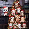 Novos Produtos Transfronteiriços 36 Peças Natal Criativo Fofo e Chamativo Gatinhos Aquecedores de Coração Decorações de Madeira para Casa Pingentes de Festa