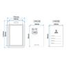 Portatarjetas Transparente de Doble Cara de Presión para Identificación de Trabajo, Tarjeta de Comedor Estudiantil, Tarjeta de Autobús, Tarjeta de Control de Acceso, Identificación de Fábrica y Tarjeta de Seguridad Social