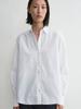 Camisa Oversized de Cor Sólida, Camisa Minimalista de Algodão de Fio Alto com Gola, Blusa de Manga Longa, 26 Novos Estilos Versáteis Femininos Primavera/Verão