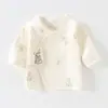 Conjunto de Primavera para Bebé Recién Nacido Camisa de Espalda Media, Ropa Estilo Monje para Proteger la Barriguita del Recién Nacido, Top sin Espalda para Bebé de 0 a 3 Meses