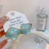 Banho de Ouro Real, Coleção Série Azul Moda Coreana e Japonesa, Brincos de Esmalte com Efeito Gotejante para Mulheres, Novos Brincos e Acessórios de Luxo Leve Nicho