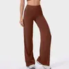 Pantalones sueltos, suaves, de pierna ancha para Pilates y yoga para mujer, para otoño e invierno, largo 9/10, con caída fluida, secado rápido, cintura alta y diseño de pierna recta.