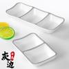 Juego de Vajilla Nórdica Melamina Tazón Pequeño Tienda de Hot Pot Tazón para Condimentos Restaurante Comercial Plato para Barbacoa con Salsa Plato Dividido de Dos Compartimentos