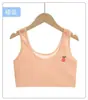 Roupa íntima de desenvolvimento para meninas no verão, regata pequena de camada dupla, para meninas de 7 a 14 anos, adequada para alunas do ensino fundamental e médio, algodão puro, evita que apareça