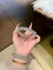 Pulsera de Ágata Natural de Alta Calidad para Mujer, Pulsera de Calcedonia Blanca Luna Semitransparente, Alta Transparencia de Hielo, Jade de Caja de Regalo Tipo Hielo