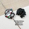 Estilo lindo caricatura divertido graffiti crayón pequeño nuevo pintura aleación hecho a mano diy con cuentas cadena para teléfono móvil accesorios