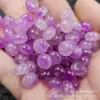 Hebilla Separadora de Jades Violetas Ábaco Cuentas de Jade Sueltas Cuarzo Púrpura Fluorescente Piedra de Jade Pulsera Collar Joyería Cuentas